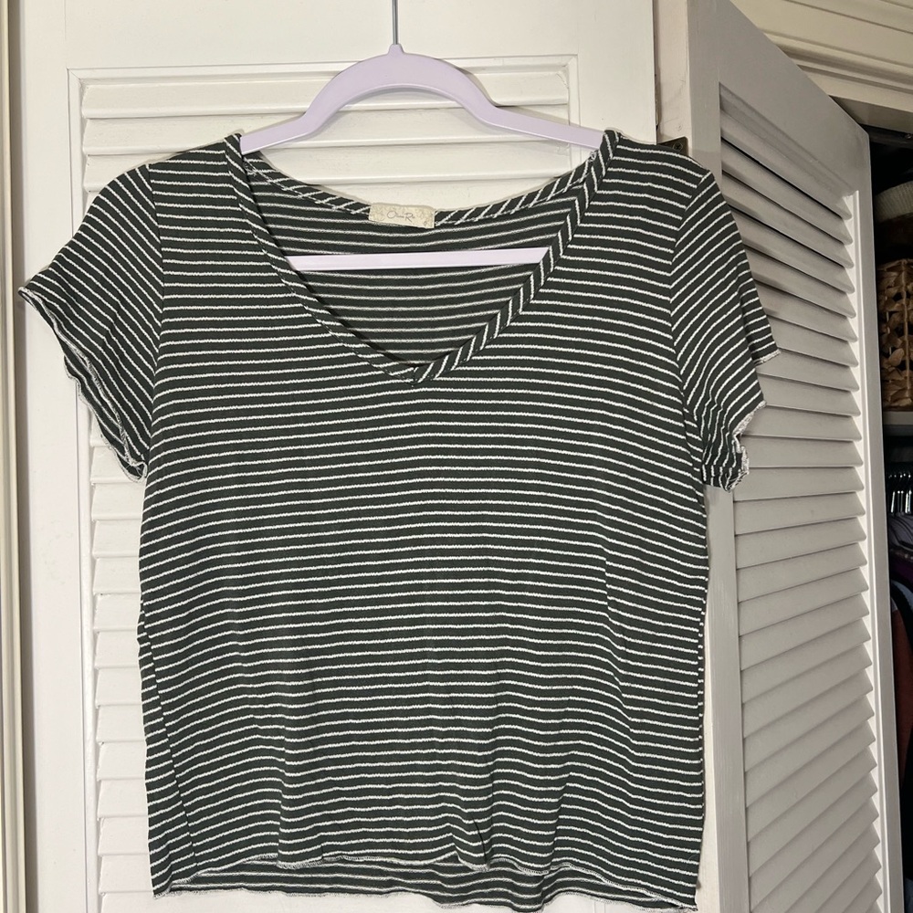 Green Crop T-Shirt Short Sleeve